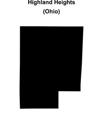 Highland Heights (Ohio) blank outline map