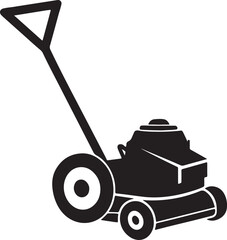 brush cutter machine silhouette, black and white silhouette, vector and illustration