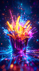 Vivid french fries