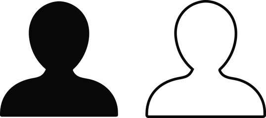 person silhouette, black and white portrait, simple minimalist art, minimalist illustration, stylized human head icon
