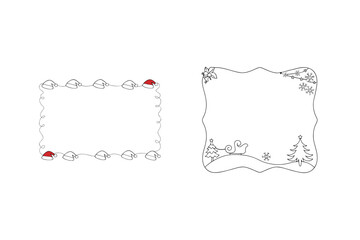 Festive Santa Hat and Winter Scene Frames christmas