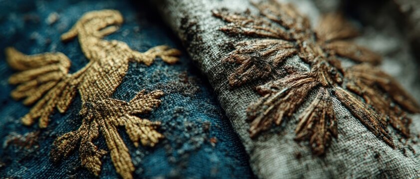 two flags side by side showing symbolic neighboring themes