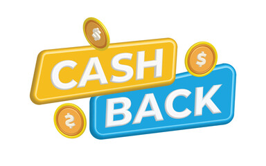 Cashback Promotion Banner with Coins
