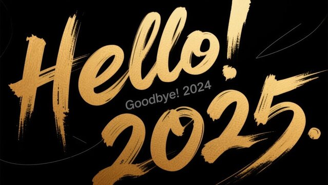 Happy new year 素朴な冬リース　Hello2025！ Hello 2025 - Happy New Year Video Template - Renderforest
