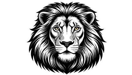 Obraz premium Lion's head, black and white