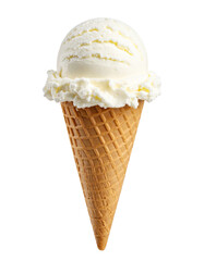 Summer Dessert Vanilla Ice Cream Cone