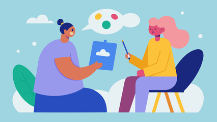 Inclusive Art Therapy Session Illustration