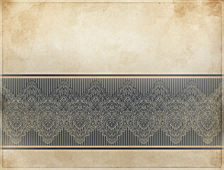 Old vintage paper with decorative border.