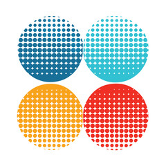 abstract halftone white background set in three colors 