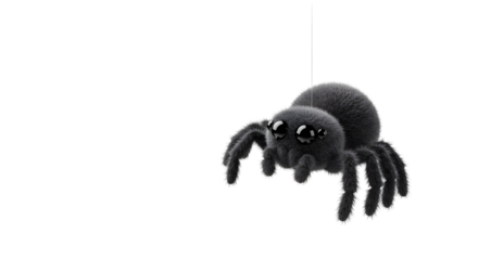 Fuzzy Spider Icon Halloween Creepy Crawler