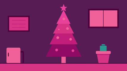 pink themed christmas tree room playful festive vibe
