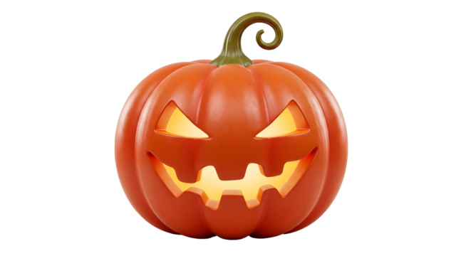 Smiling Pumpkin Icon Friendly Jack o Lantern