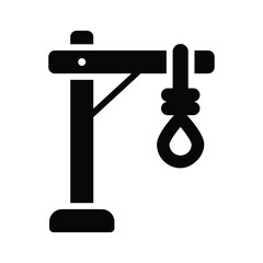 Easy to edit glyph icon of death rope knot