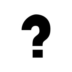 question mark on transparent background