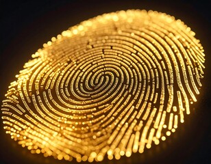 Abstract golden fingerprint