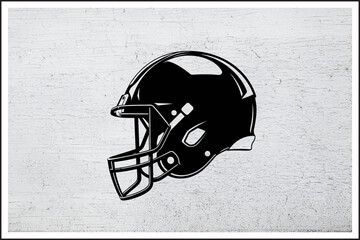 Blackout Football Helmet,
Gridiron Gear Icon,
Sleek Protective Headgear,
Modern Football Helmet Design