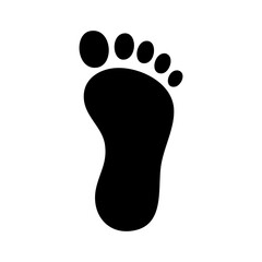 foot print on white background