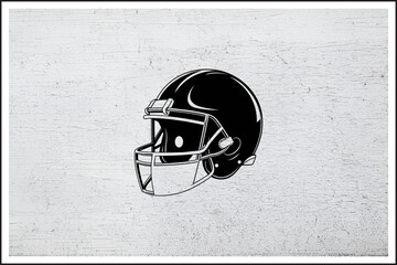 Blackout Football Helmet,
Gridiron Gear Icon,
Sleek Protective Headgear,
Modern Football Helmet Design