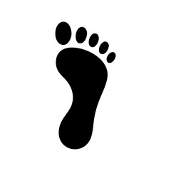 footprint on white background vector