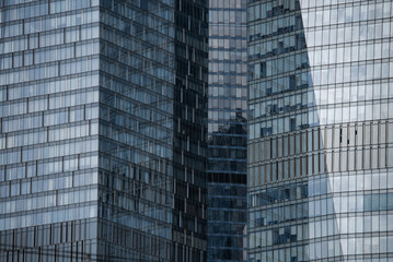 blue wall business buildings architectural background