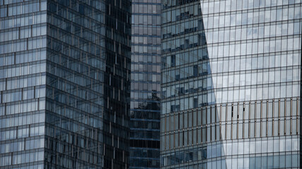 blue wall business buildings architectural background