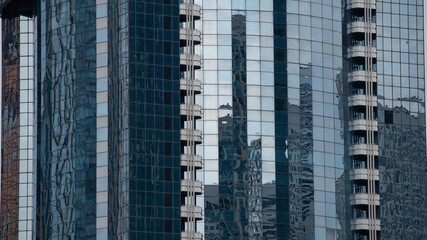 blue wall business buildings architectural background