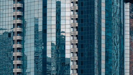 blue wall business buildings architectural background