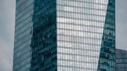 blue wall business buildings architectural background