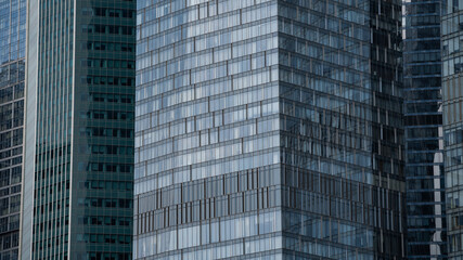 blue wall business buildings architectural background