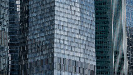 blue wall business buildings architectural background