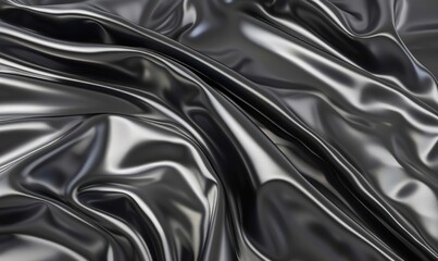 Obraz premium Metallic fabric folds abstract texture background for fashion or technology
