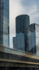 blue wall business buildings architectural background