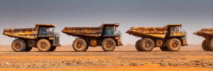 Trucks Africa. Gold Mine Haul Fleet in Burkina Faso, West Africa