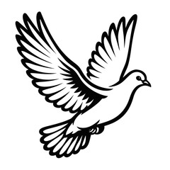 Obraz premium Flying Dove Bird Peace Symbol Vector