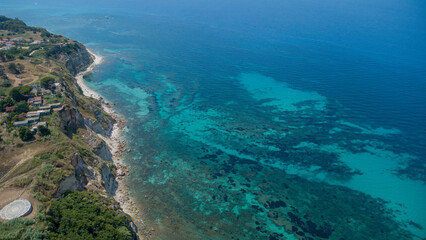 Clifftop Coastal Landscape with Blue Sea – Amalfi, Italy