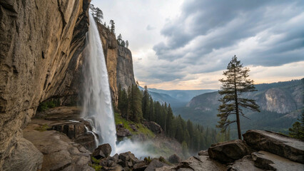 waterfall in yosemite national park