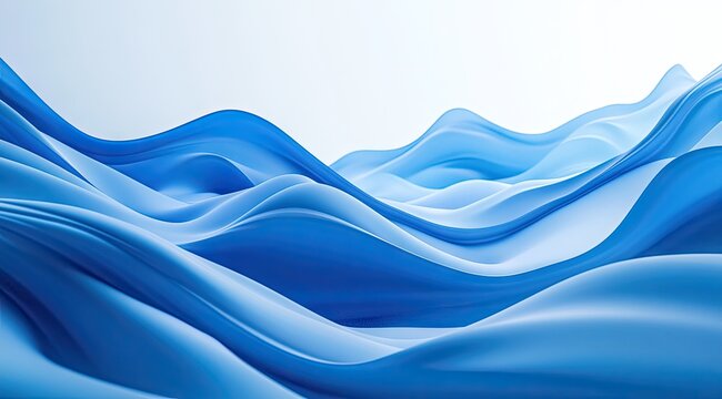 Abstract blue wavy landscape (1)
