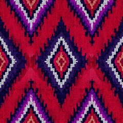 Ikat Seamless Pattern Design For Fabric
