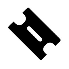 Simple ticket stub for admission, a black and white pass to entertainment. Ticket stub represents entry and access to special events. Classic ticket stub for events, concerts, shows, or cinema.