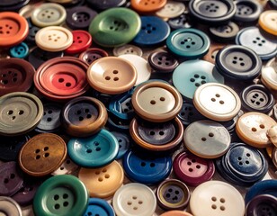 Colorful buttons in various shades