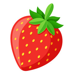 Ripe Red Strawberry Isolated