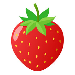 Ripe Red Strawberry Isolated