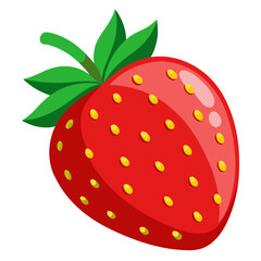 Ripe Red Strawberry Isolated