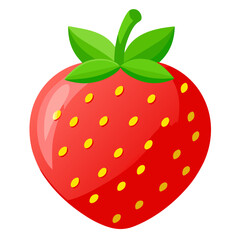 Ripe Red Strawberry Isolated