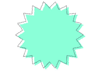 グリーンの落書き風フキダシ