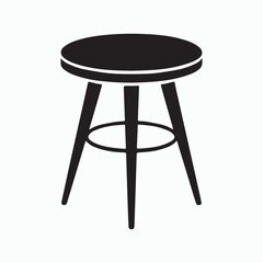 Simple Vector Illustration of a Round side Table
