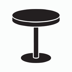 Simple Vector Illustration of a Round side Table
