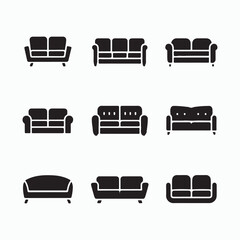 Vector Illustration of Different Sofa Styles
