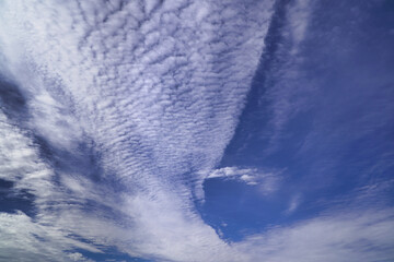 Serene Skies with Beautiful Cloud Patterns Above