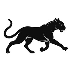 Fototapeta premium Panther Silhouette in Motion